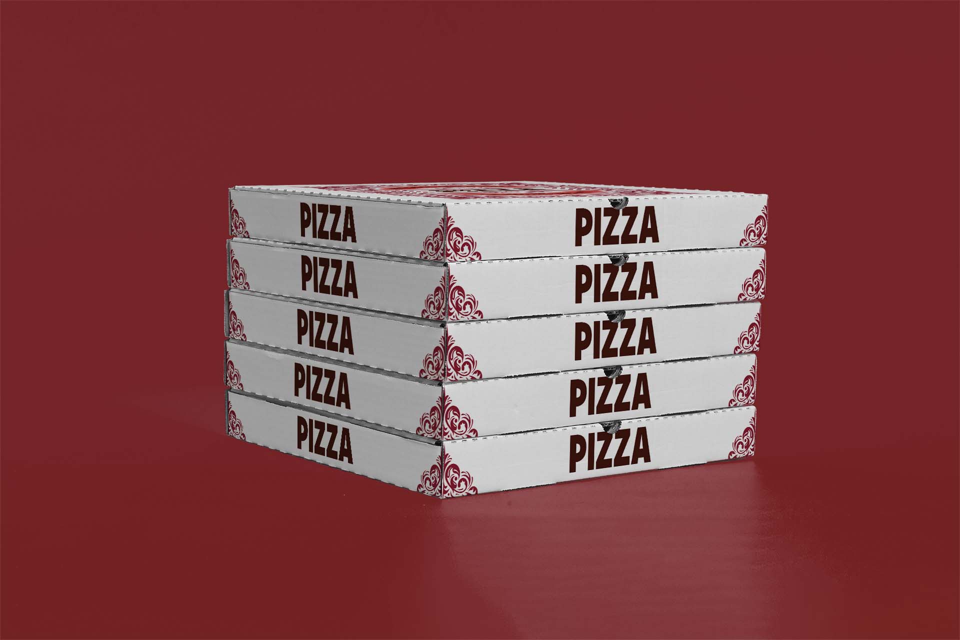 Kartonnen pizzadozen