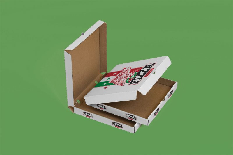 Kartonnen pizzadozen